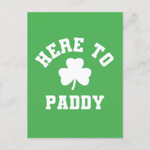 Postal Aquí a Paddy Funny St Patrick's Day Shamrock