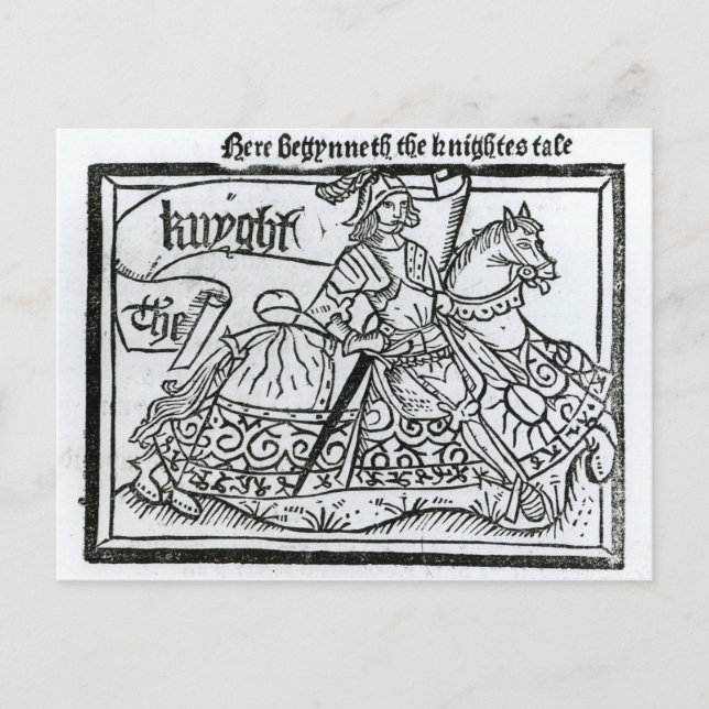 Postal 'Aquí empieza la historia de los Knightes' (Anverso)