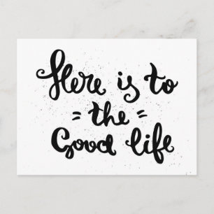 Postal Aquí está a la buena vida