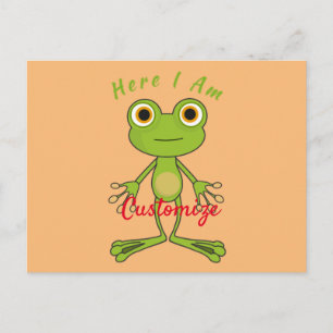 Postal Aquí estoy la rana linda Thunder_Cove