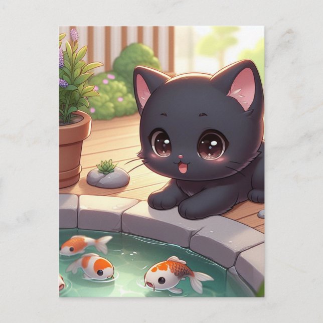 Postal ¡Aquí Fishy Fishy! (Anverso)