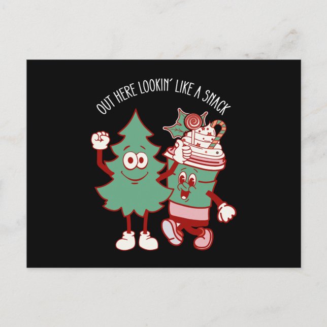Postal Aquí Fuera Parece Un Pastel De Árbol De Navidad. (Anverso)