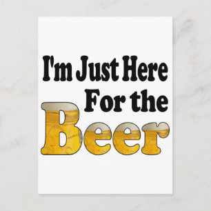 Postal Aquí por la Cerveza