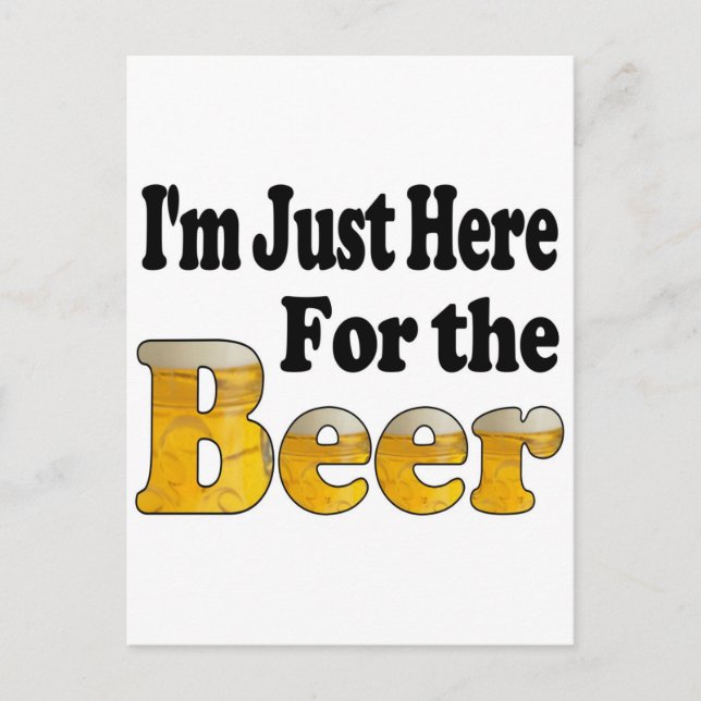 Postal Aquí por la Cerveza (Anverso)