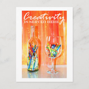 Postal "Aquí Se Sirve La Creatividad"