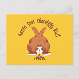 Postal Aquí tienes tu conejita de chocolate © Sandy Long