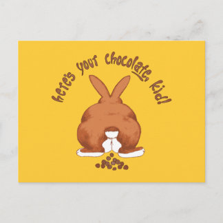 Postal Aquí tienes tu conejita de chocolate © Sandy Long