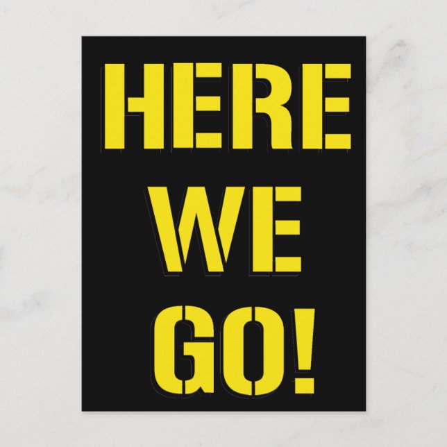 Postal Aquí vamos (Anverso)