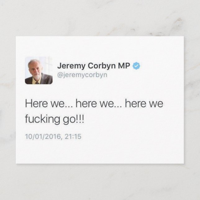 Postal Aquí vamos (Anverso)