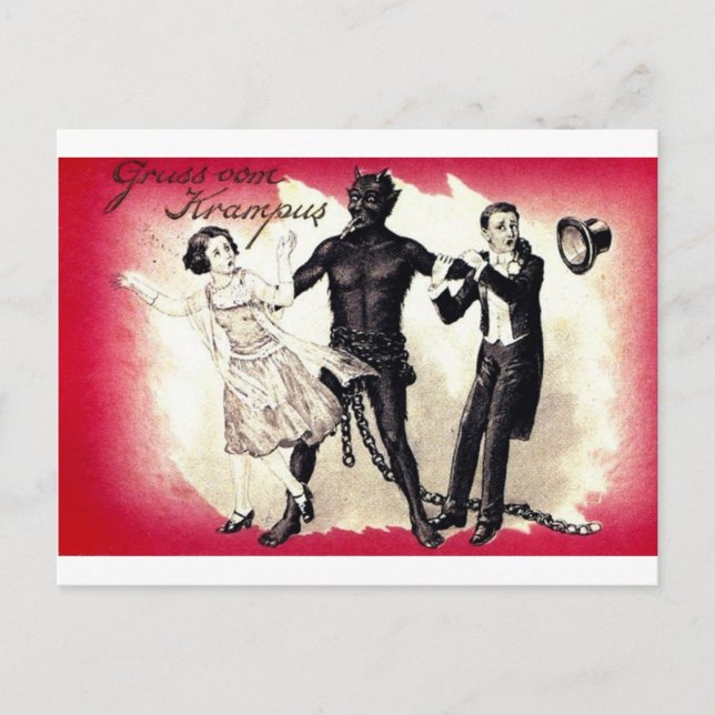 Postal Aquí Viene El Krampus 3 (Anverso)