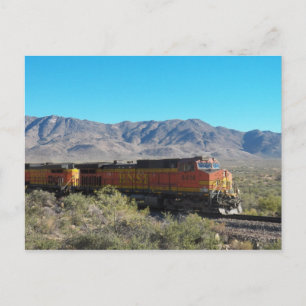 Postal aquí viene el tren-