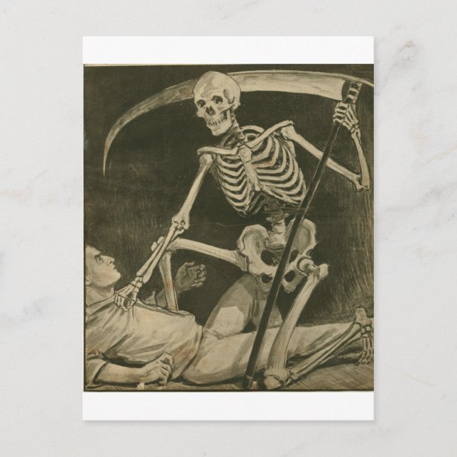 Postal ¡Aquí Viene La Muerte! (Anverso)