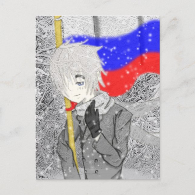 Postal Aquí viene Rusia (Anverso)