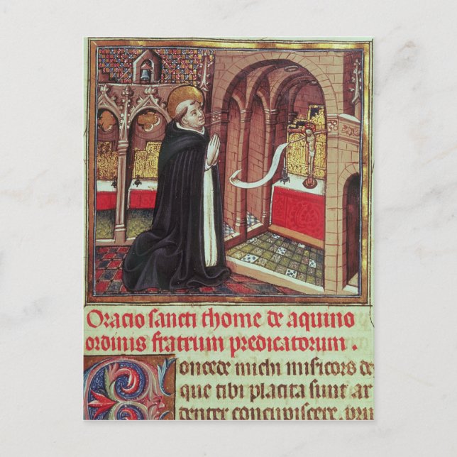 Postal Aquinas'Libro de Horas de Alfonso el (Anverso)