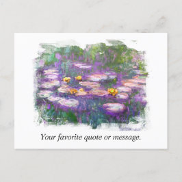 Postal ** AR23 Monet Lily Pads Bella Artes Pond Personali