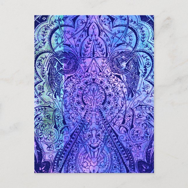 Postal Árabe victoriano, KASBAH - Armada y cian (Anverso)