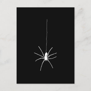 Postal Araña colgante blanca