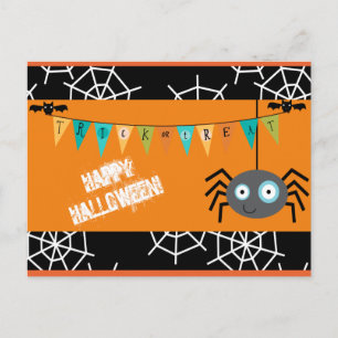 Postal Araña de Halloween adorable