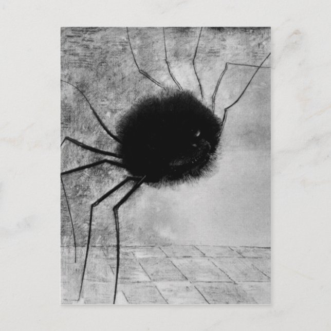 Postal Araña de risa de Bertrand-Jean Redon (Anverso)