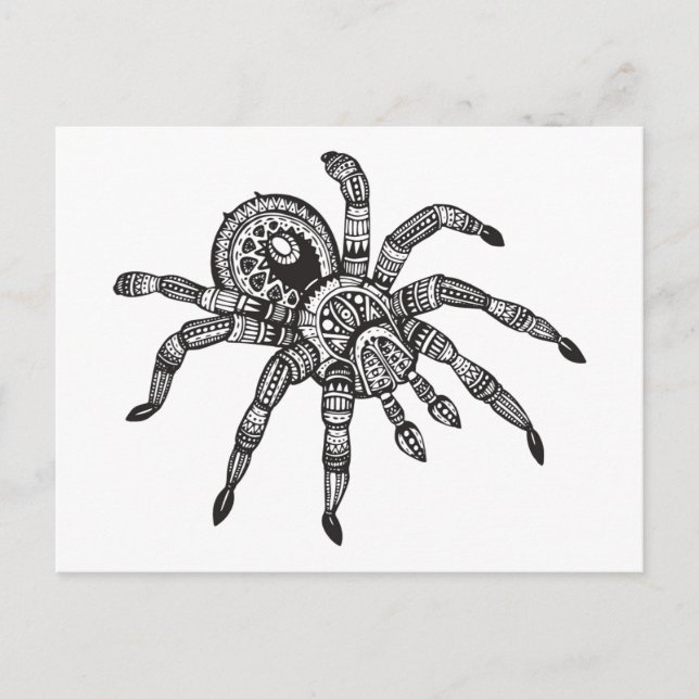 Postal Araña inspirada (Anverso)