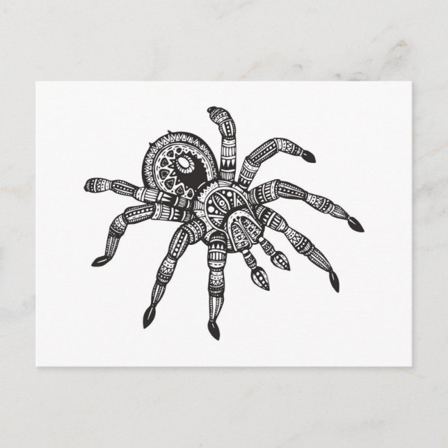Postal Araña inspirada (Anverso)