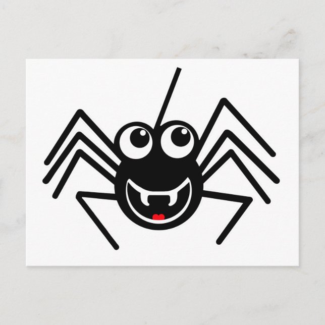 Postal Araña sonriente (Anverso)