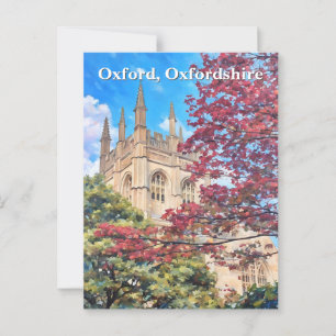 Postal Arañas de otoño - Catedral de Oxford en otoño