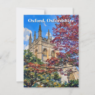 Postal Arañas de otoño - Catedral de Oxford en otoño