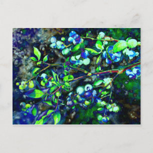 Postal Arándano azul - color verde