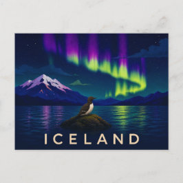 Postal Arao bajo la Aurora | Islandia icónica