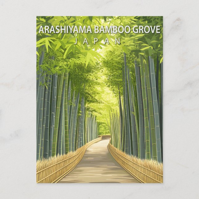 Postal Arashiyama Bamboo Grove Japan Kyoto Nature (Anverso)