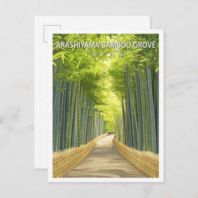 Postal Arashiyama Bamboo Grove Viajes Japón (Anverso / Reverso)