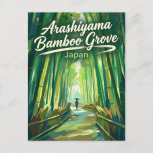 Postal Arashiyama Bosque de Bambú Japón