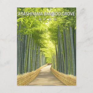 Postal Arashiyama Bosque de Bambú Japón Kyoto Naturaleza