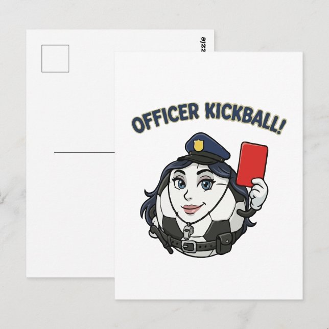 Postal Árbitro de fútbol kickball (Anverso / Reverso)