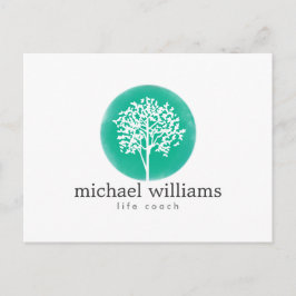 Postal Árbol acuático verde