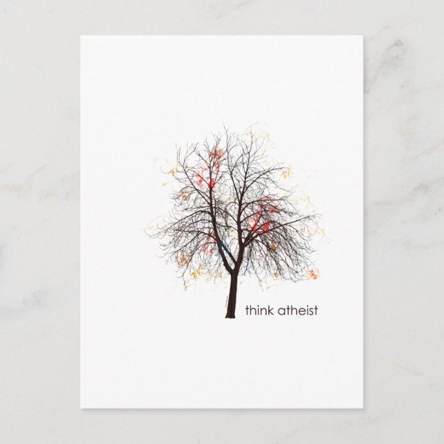 Postal Árbol ateo (Anverso)