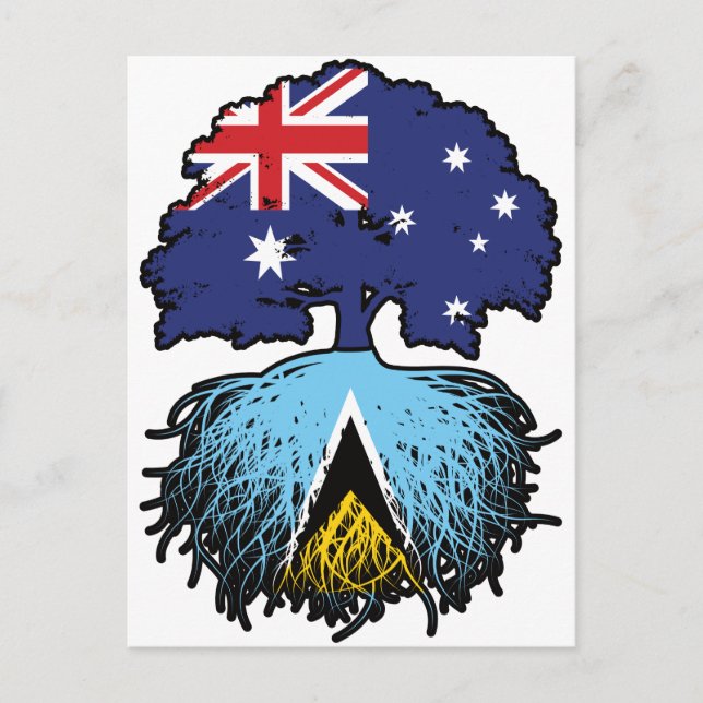 Postal Árbol australiano de Santa Lucía (Anverso)