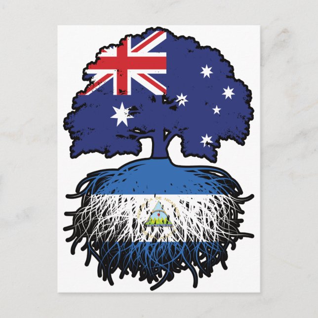 Postal Árbol australiano nicaragüense (Anverso)