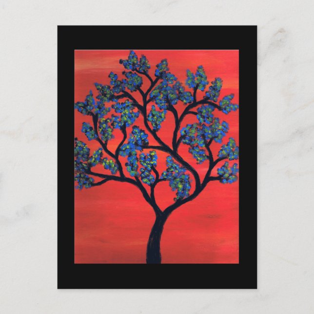 Postal Árbol azul (Anverso)