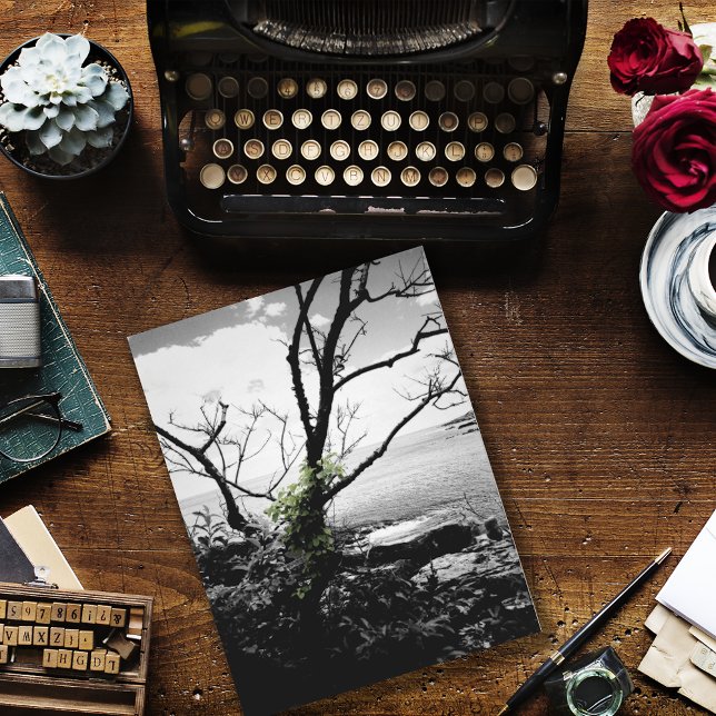 Postal Árbol Blanco Y Negro Con Vinos Verdes (Subido por el creador)