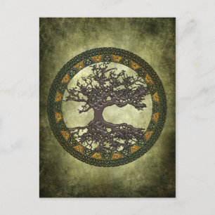 Postal Árbol celta de la vida [Yggdrasil]