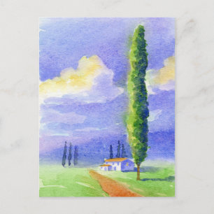 Postal Árbol ciprés