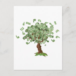 Postal Árbol de ahorro de dinero