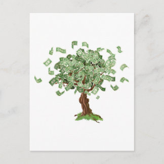 Postal Árbol de ahorro de dinero