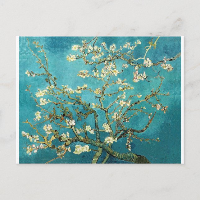 Postal Árbol de almendras floreciente - Vincent Van Gogh (Anverso)