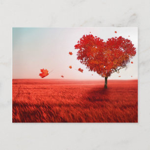 Postal Árbol De Amor