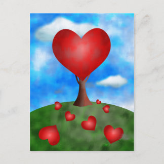 Postal árbol de amor