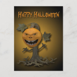 Postal Árbol de calabazas de Halloween