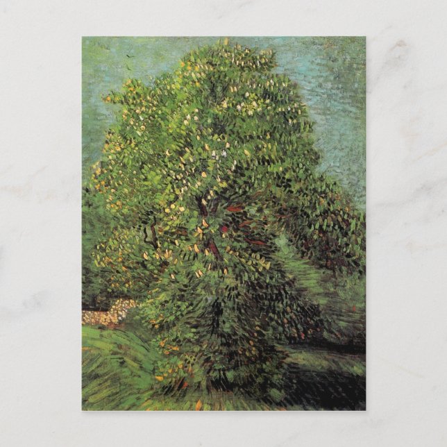 Postal Árbol de castaño en flor, Vincent van Gogh (Anverso)